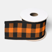 Halloween Oranje en Zwarte Geruite Lint (Spoel)
