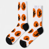 Halloween oranje en zwarte sokken (Links)