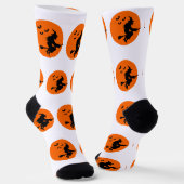 Halloween oranje en zwarte sokken (Gebogen)