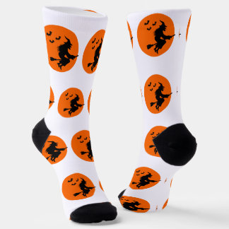 Halloween oranje en zwarte sokken