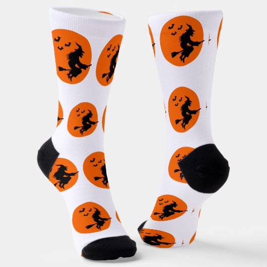 Halloween oranje en zwarte sokken (Gebogen)