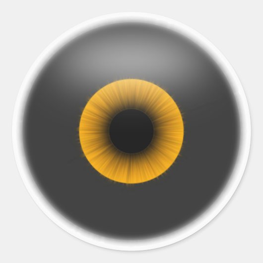 Halloween Oranje Eye EyeBall Sticker Label (Voorkant)
