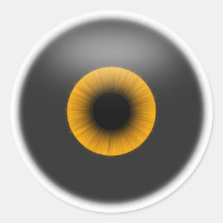 Halloween Oranje Eye EyeBall Sticker Label