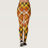 Halloween Oranje, geel en zwart gekleed Leggings (Achterkant)