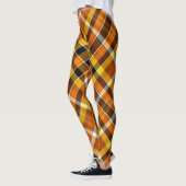 Halloween Oranje, geel en zwart gekleed Leggings (Links)