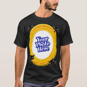 Halloween Oranje gele zwijn met uw fotokatten T-shirt