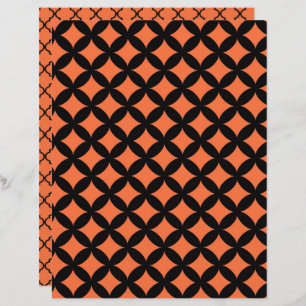 Halloween oranje geometrie plakboek papier