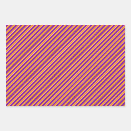 Halloween Oranje Ghost Cute Stripes Stippen Kind Inpakpapier Vel (Voorkant 2)