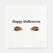 Halloween Oranje Glinsterende Ogen Servet (Voorkant)