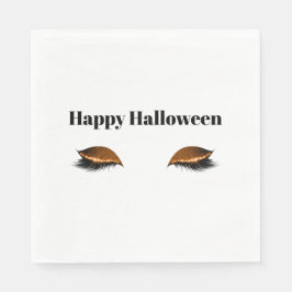 Halloween Oranje Glinsterende Ogen Servet