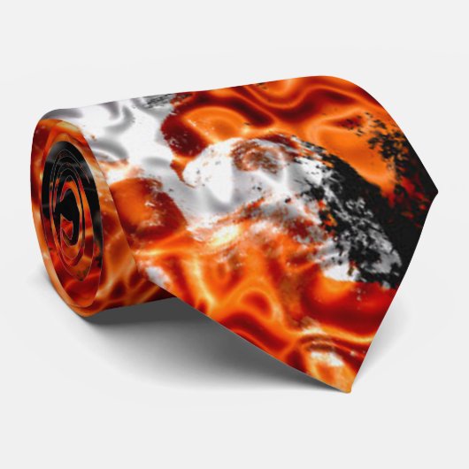 Halloween Oranje gloed Stropdas (Opgerold)
