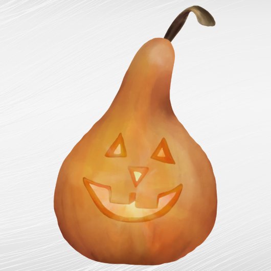 Halloween Oranje Gourd Waterverf Sticker
