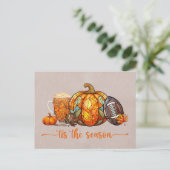 Halloween Oranje herfstseizoen Feestdagenkaart (Staand voorkant)