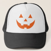 Halloween oranje Jack o lantern pompoen Trucker Pet (Voorkant)