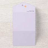 Halloween Oranje Klein Geest Meisje Baby Shower All In One Uitnodiging (Buitenkant)