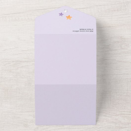 Halloween Oranje Klein Geest Meisje Baby Shower All In One Uitnodiging (Buitenkant)