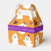 Halloween Oranje Little Ghost Kinder party Bedankt Bedankdoosjes (Voorkant Zijde)