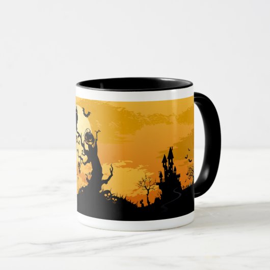 Halloween Oranje Mok (Voorkant rechts)