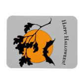 Halloween Oranje Moon Flying Bats Magneet (Horizontaal)
