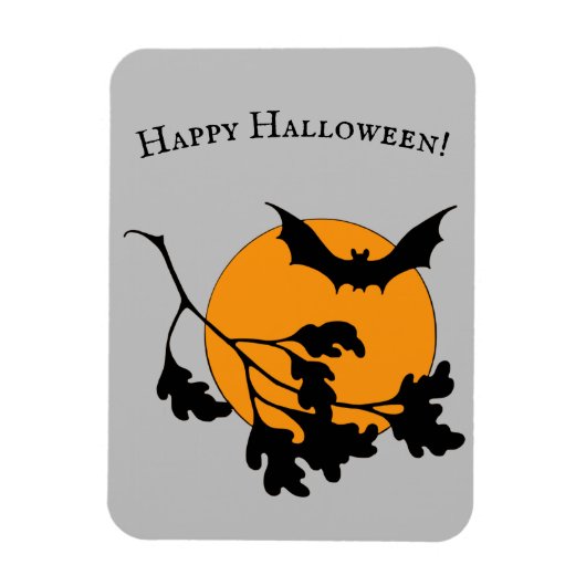  Halloween Oranje Moon Flying Bats Magneet (Verticaal)