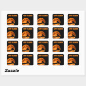 Halloween Oranje Moon Sticker (Vel)