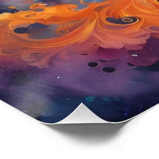 Halloween Oranje Nacht Castle Perfect Poster (Hoek)