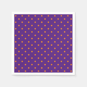 Halloween oranje paars pokstippapier servet