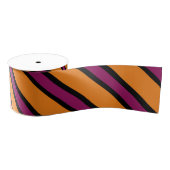 Halloween Oranje, Paarse en zwart gestreepte lint (Spoel)