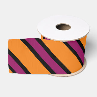 Halloween Oranje, Paarse en Zwarte Gestreepte Lint