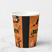 HALLOWEEN (ORANJE) PAPIERCUPS PAPIEREN BEKERS (Links)