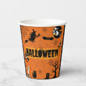 HALLOWEEN (ORANJE) PAPIERCUPS PAPIEREN BEKERS (Voorkant)