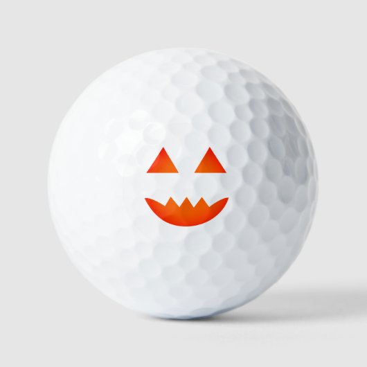 Halloween Oranje pompoen Golfballen (Voorkant)