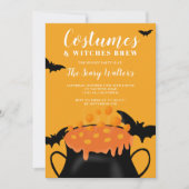 Halloween oranje potion vlekt kostuum party kaart (Voorkant)