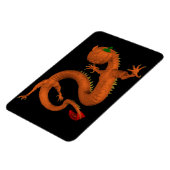Halloween Oranje Pumpkin Dragon Magneet (Linkerzijde)