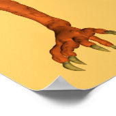 Halloween Oranje Pumpkin Dragon Poster (Hoek)