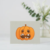 Halloween Oranje Pumpkin Jack-o'-lantern Briefkaart (Staand voorkant)