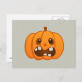 Halloween Oranje Pumpkin Jack-o'-lantern Briefkaart (Voorkant / Achterkant)