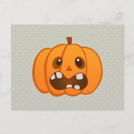 Halloween Oranje Pumpkin Jack-o'-lantern Briefkaart (Voorkant)