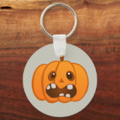 Halloween Oranje Pumpkin Jack-o'-lantern Sleutelhanger (Voorkant)