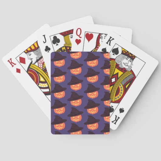 Halloween Oranje Pumpkin Poker Kaarten – Fun Deck (Achterkant)