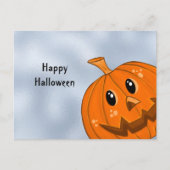 Halloween Oranje Pumpkin Selfie Feestdagenkaart (Voorkant)