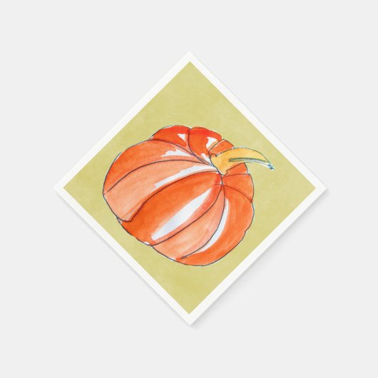 Halloween oranje schattig pompoen servet (Hoek)