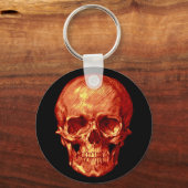 Halloween Oranje schedel Sleutelhanger (Achterkant)