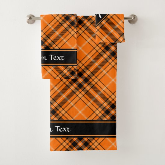 Halloween Oranje Tartan Bad Handdoek (Insitu)