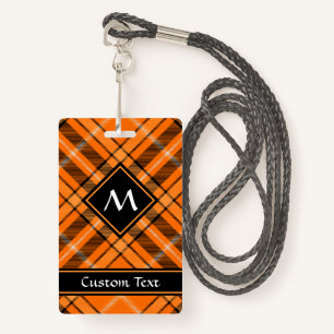 Halloween Oranje Tartan Badge