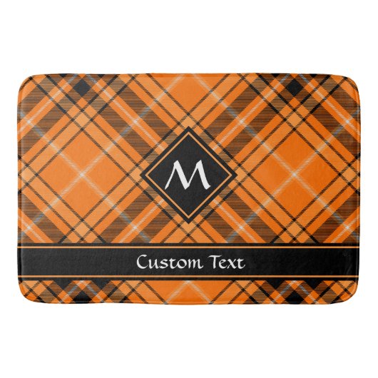 Halloween Oranje Tartan Badmat (Voorkant)