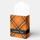 Halloween Oranje Tartan Bedankdoosjes (Geopend)
