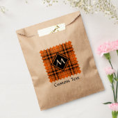 Halloween Oranje Tartan Bedankzakje (Gezegeld)