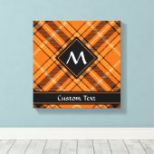 Halloween Oranje Tartan Canvas Afdruk (Insitu (Houten vloer))