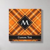 Halloween Oranje Tartan Canvas Afdruk (Voorkant)